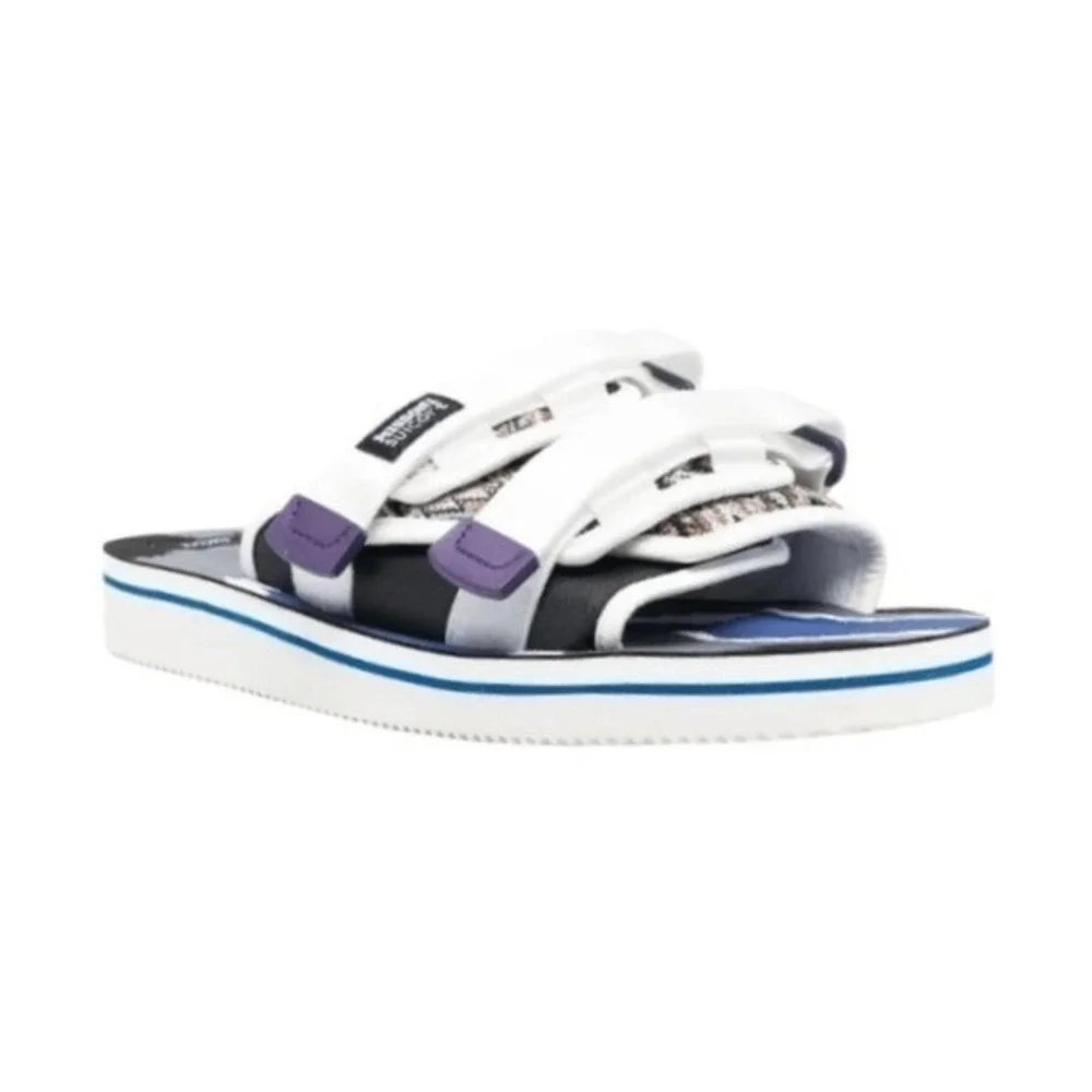 Missoni X Suicoke Collab Moto Slide Sandals White Zig Zag Pattern Slip-On 16